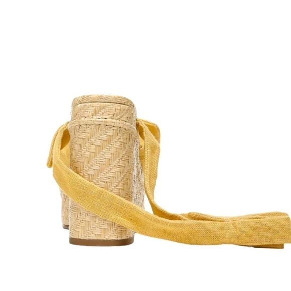 Sam Edelman Tula Desert Sun Squared Open Toe TieUp Wedge Block Heeled Size10 New - Picture 9 of 11